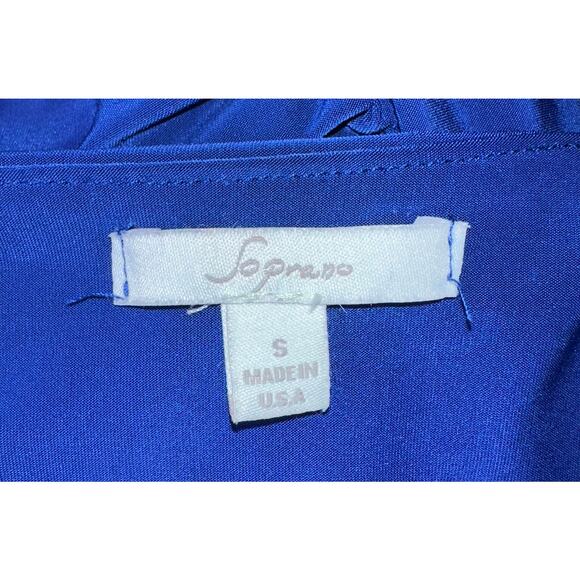 Soprano Cobalt Blue Ruched Above Knee Dress Size S - Picture 5 of 5